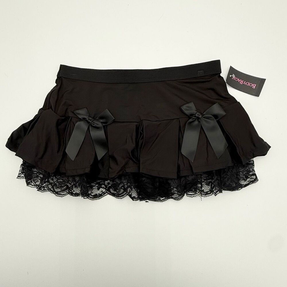 Spencer’s Body Rage Black Satin Skirt US Juniors SM/MD